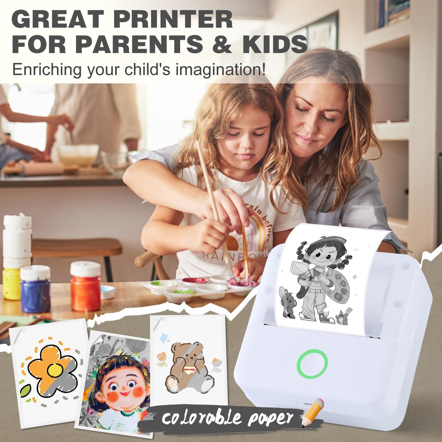 mini printer bluetooth can connect from phone and print pictures
