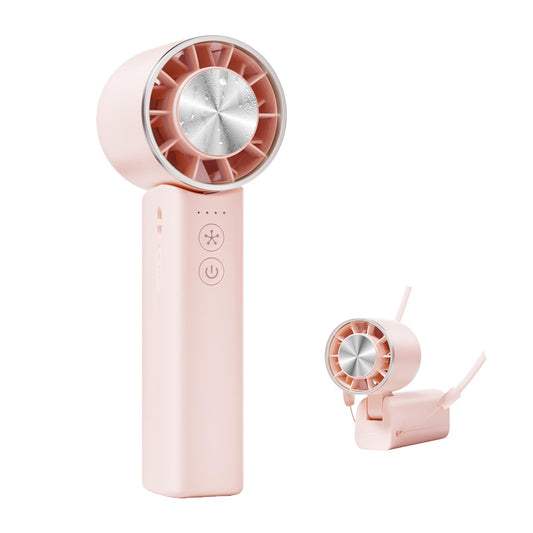 handheld mini fan with ice cooling 4 speeds adjustable personal fan