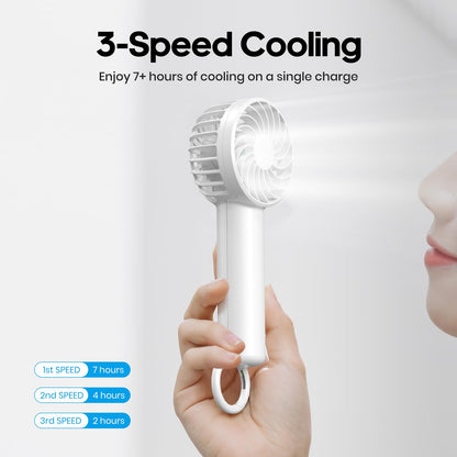 handheld mini fan with ice cooling 4 speeds adjustable personal fan