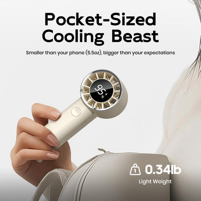 handheld mini fan with ice cooling 4 speeds adjustable personal fan