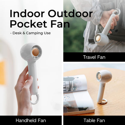 handheld mini fan with ice cooling 4 speeds adjustable personal fan