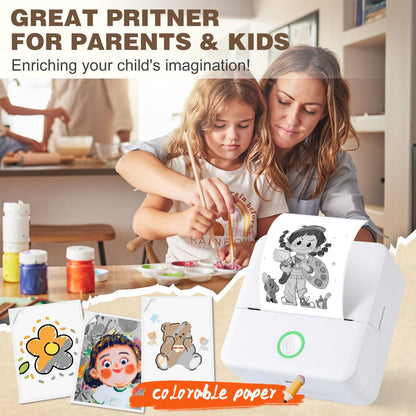 mini printer bluetooth can connect from phone and print pictures