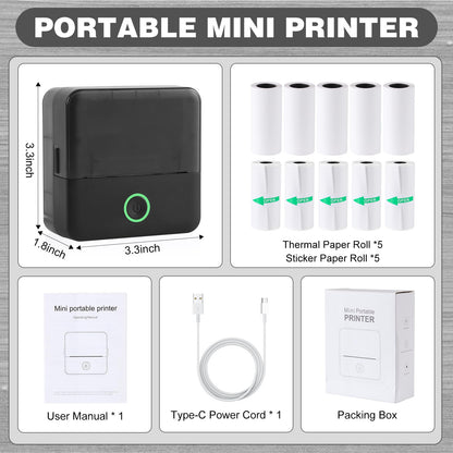 mini printer bluetooth can connect from phone and print pictures