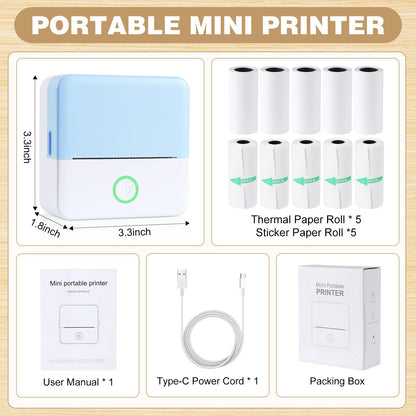 mini printer bluetooth can connect from phone and print pictures