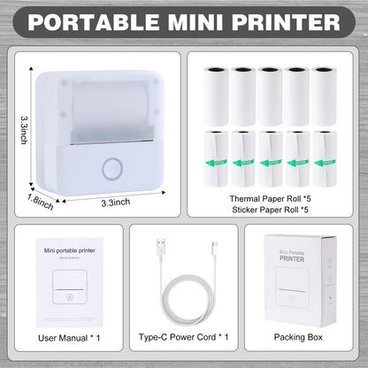 mini printer bluetooth can connect from phone and print pictures