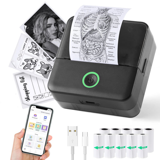mini printer bluetooth can connect from phone and print pictures