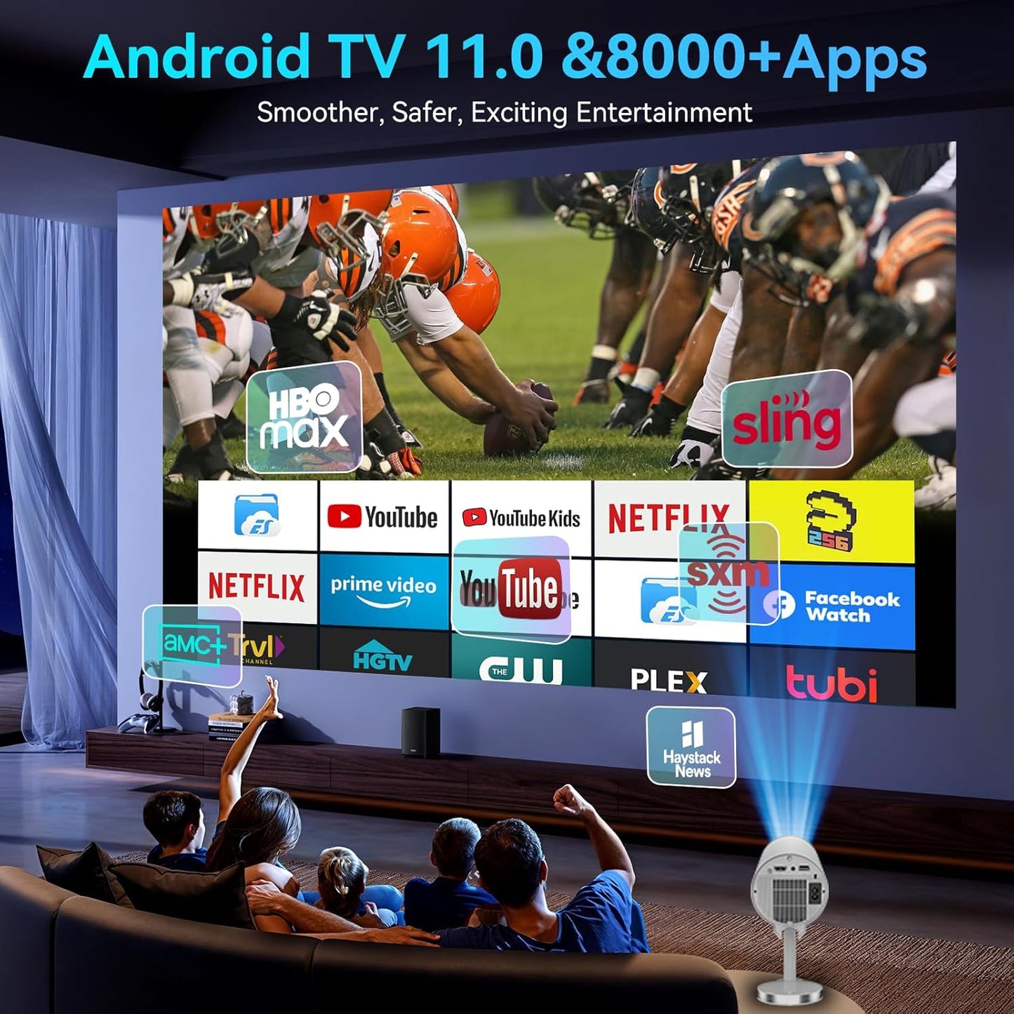 smart mini projecter 1080p 4K for iphone and android