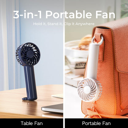 handheld mini fan with ice cooling 4 speeds adjustable personal fan