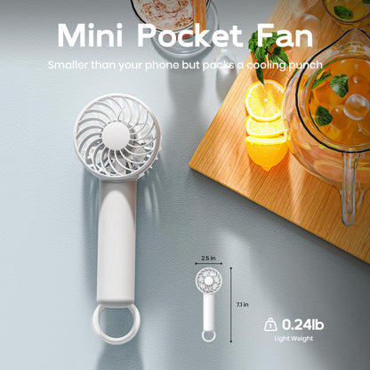 handheld mini fan with ice cooling 4 speeds adjustable personal fan